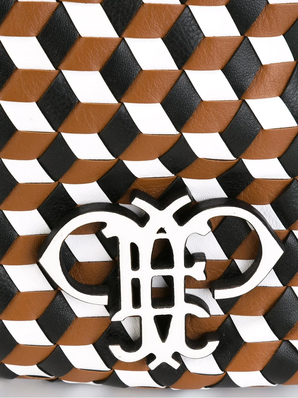 PUCCIgeometric pattern frilled shoulder bag