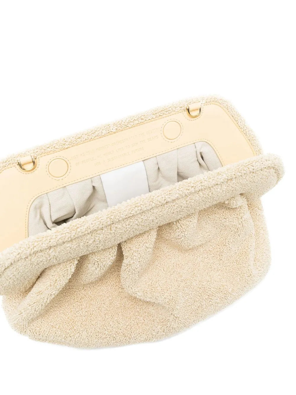 Themoire-fur clutch bag