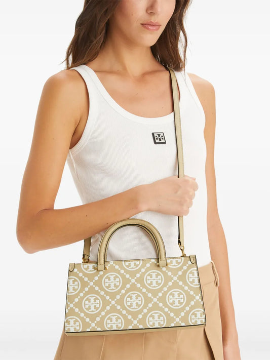 Tory Burchsmall T Monogram-embossed E/W tote bag