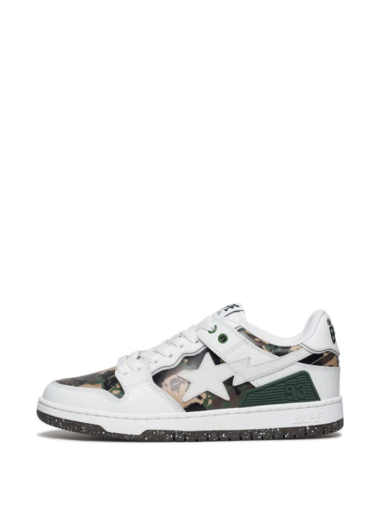 A Bathing Ape?Sk8 Sta #2 Camouflage-Panel Sneakers Floriamart