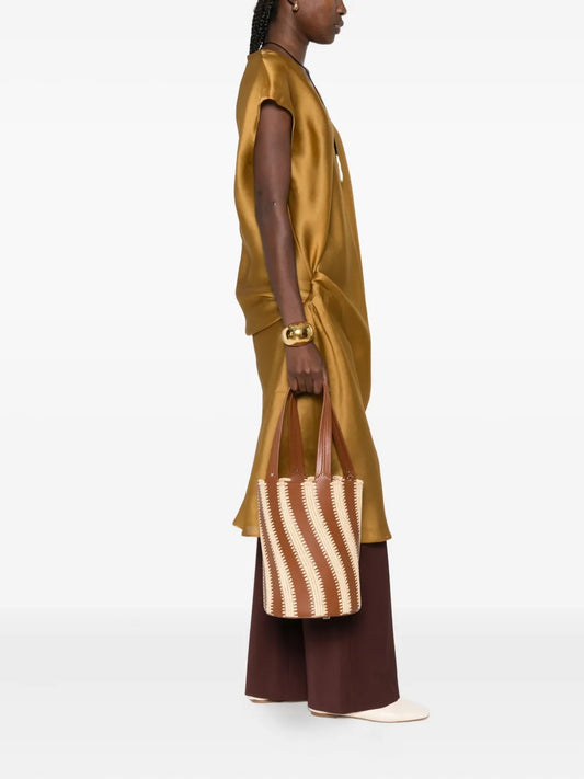 SimkhaiTalia raffia-leather bucket bag