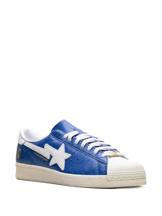 adidas X A Bathing Ape Superstar Vintage Blue White Sneakers