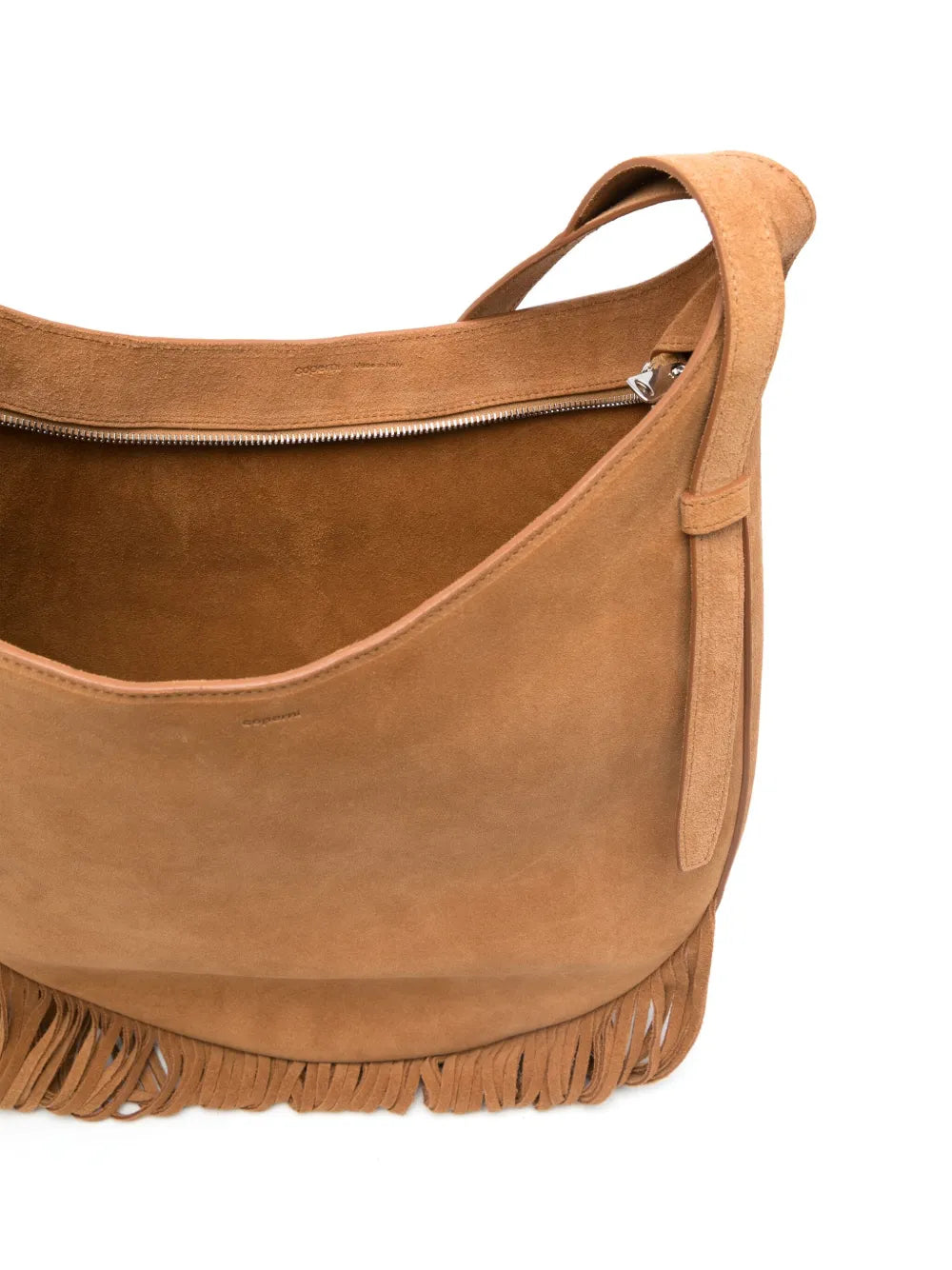 Copernifringed shoulder bag