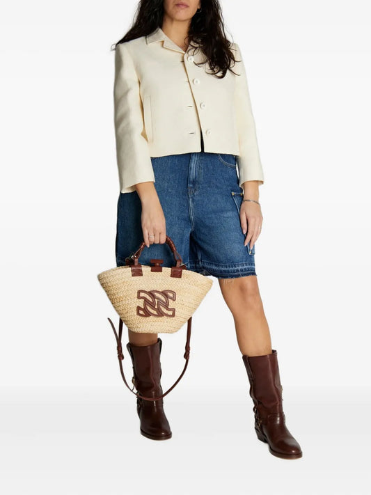 CasadeiPanara woven straw tote bag