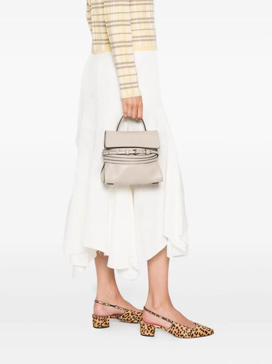 Moschinosmall Tie Me flap-buckle leather bag