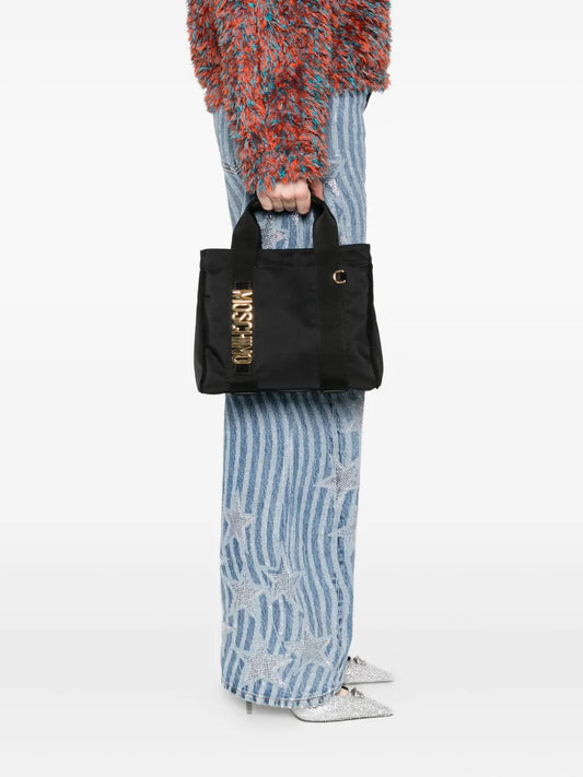 Moschinologo-plaque tote bag
