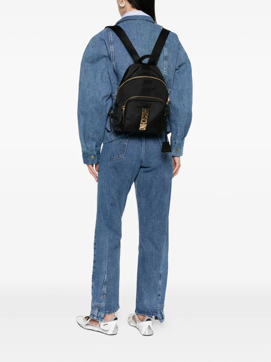 Moschinosmall logo-plaque backpack