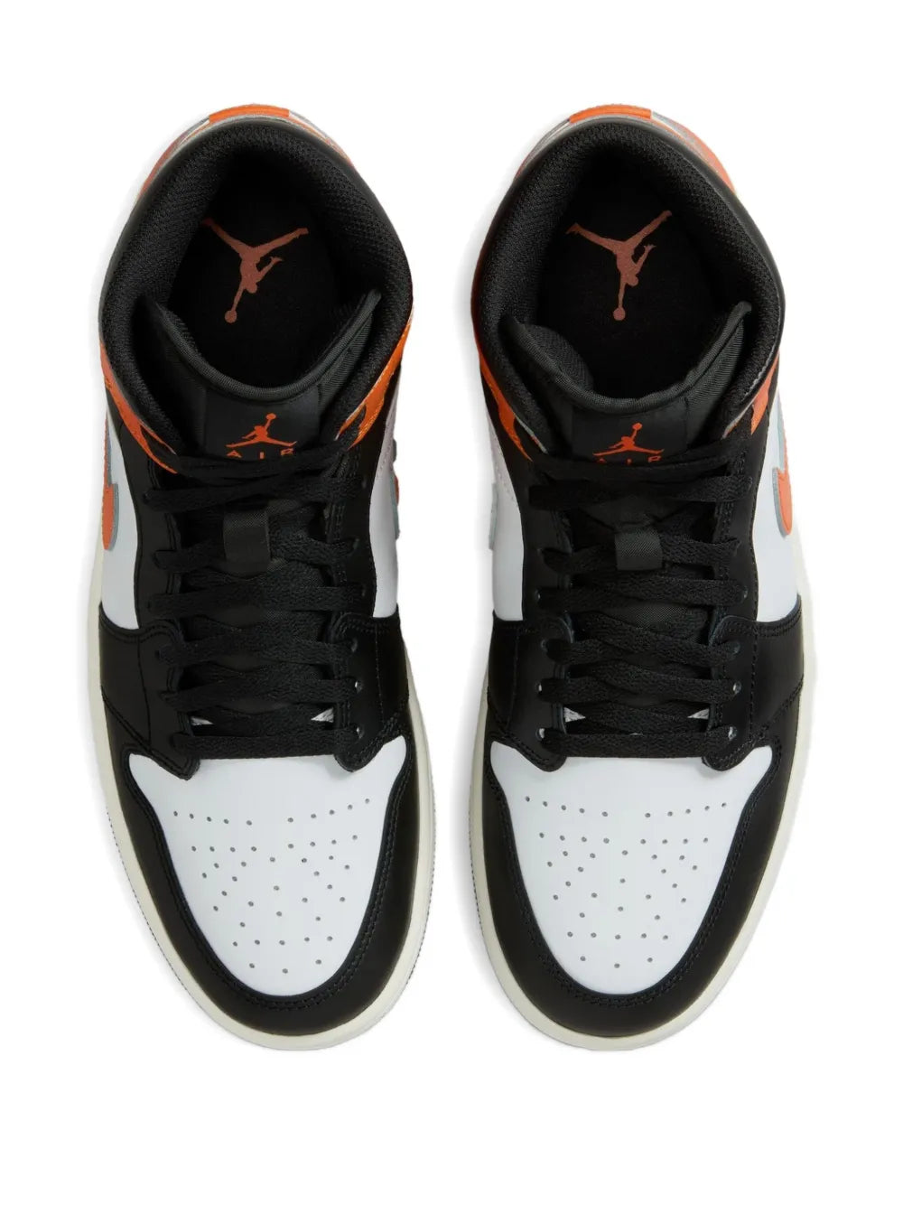 Air Jordan 1 Mid Black Toe Starfish Sneakers