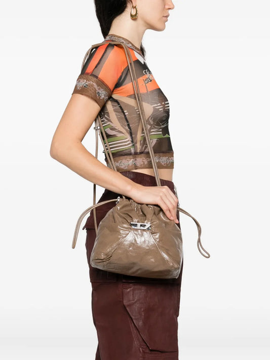 Dieseldrawstring leather bucket bag floriamart.shop