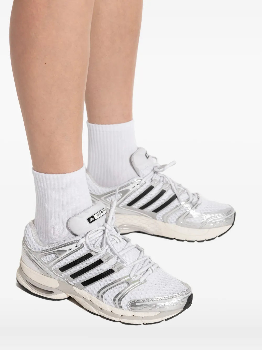 adidas Adistar Control 5 Silver Metallic Black Sneakers Floriamart