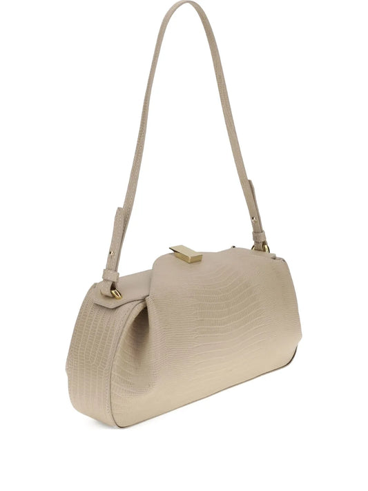 YuzefiOyster embossed-leather clutch bag