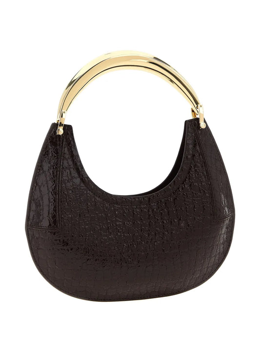 Elisabetta Franchismall Hobo crocodile-effect metal-top-handle shoulder bag floriamart.shop