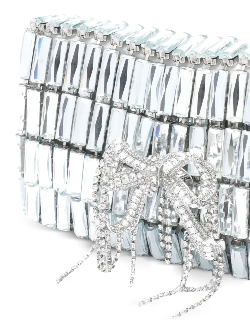 Self-Portraitcrystal-embellished bow shoulder bag
