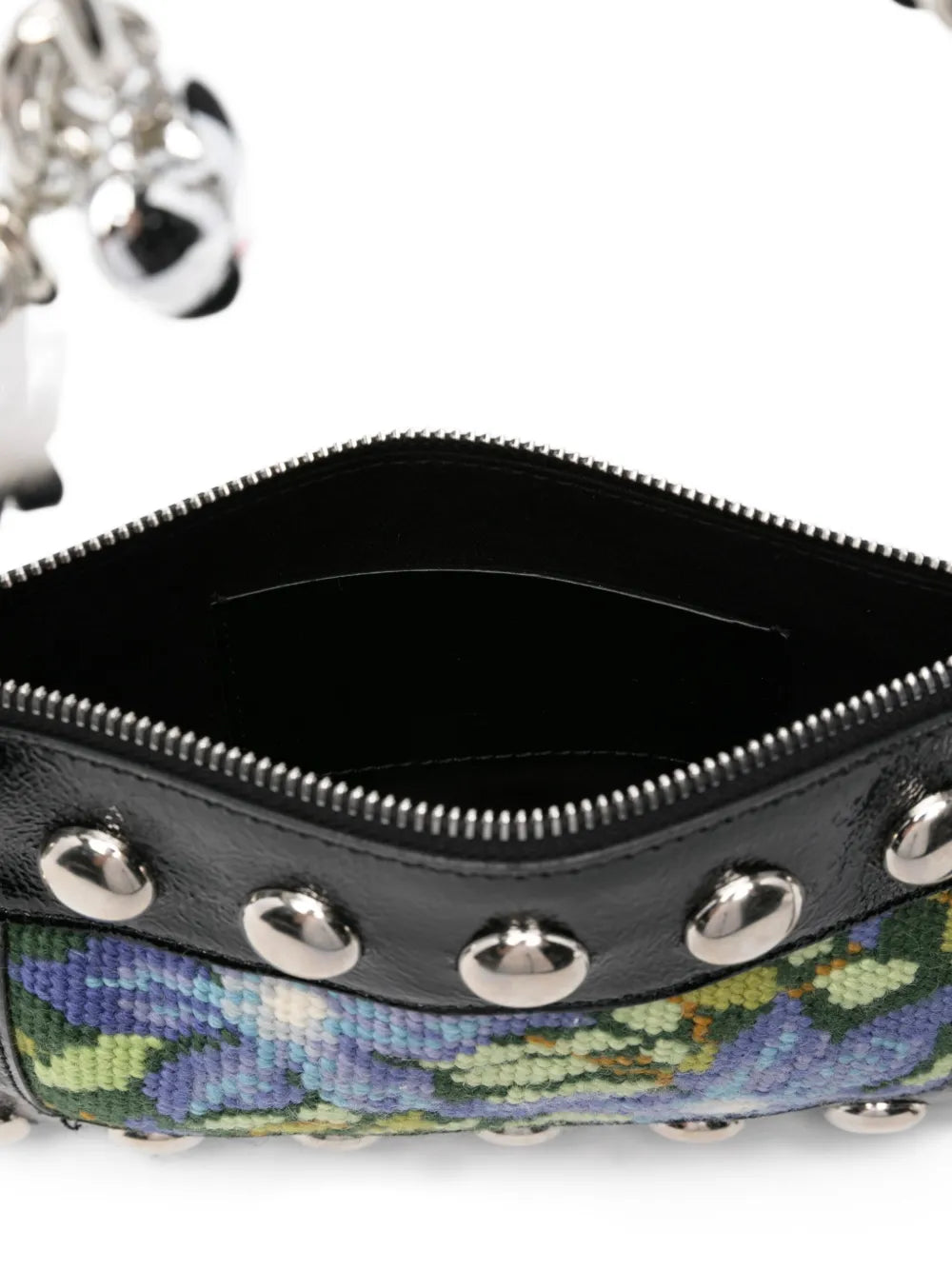 Chopova LowenaFillie floral-needlepoint studded shoulder bag