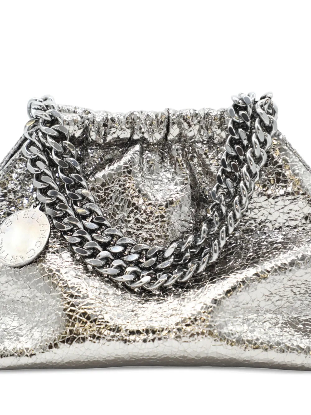 Stella McCartneychain-strap ruched clutch bag