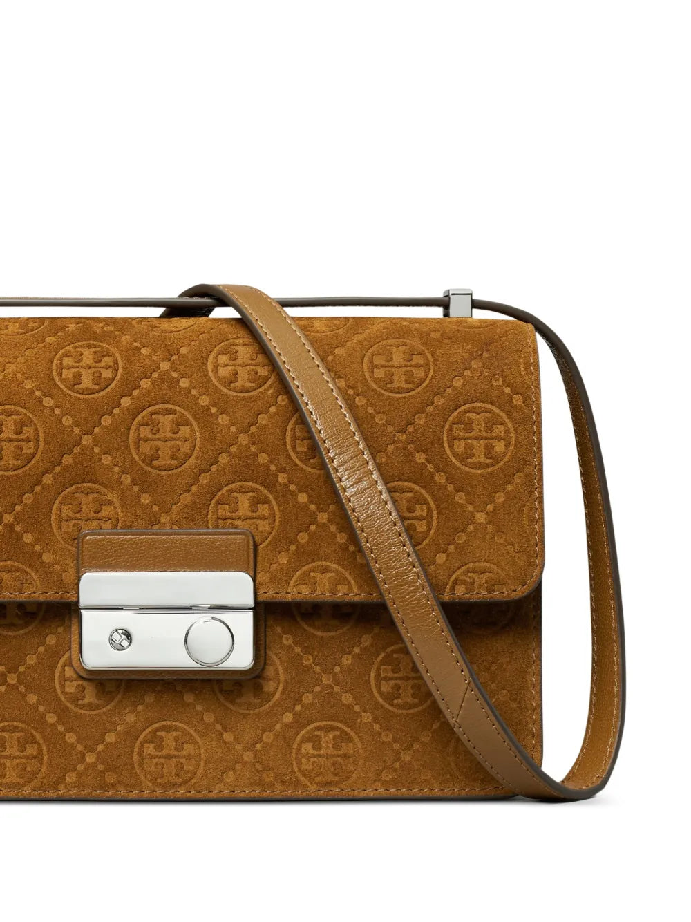Tory Burchmonogram suede shoulder bag
