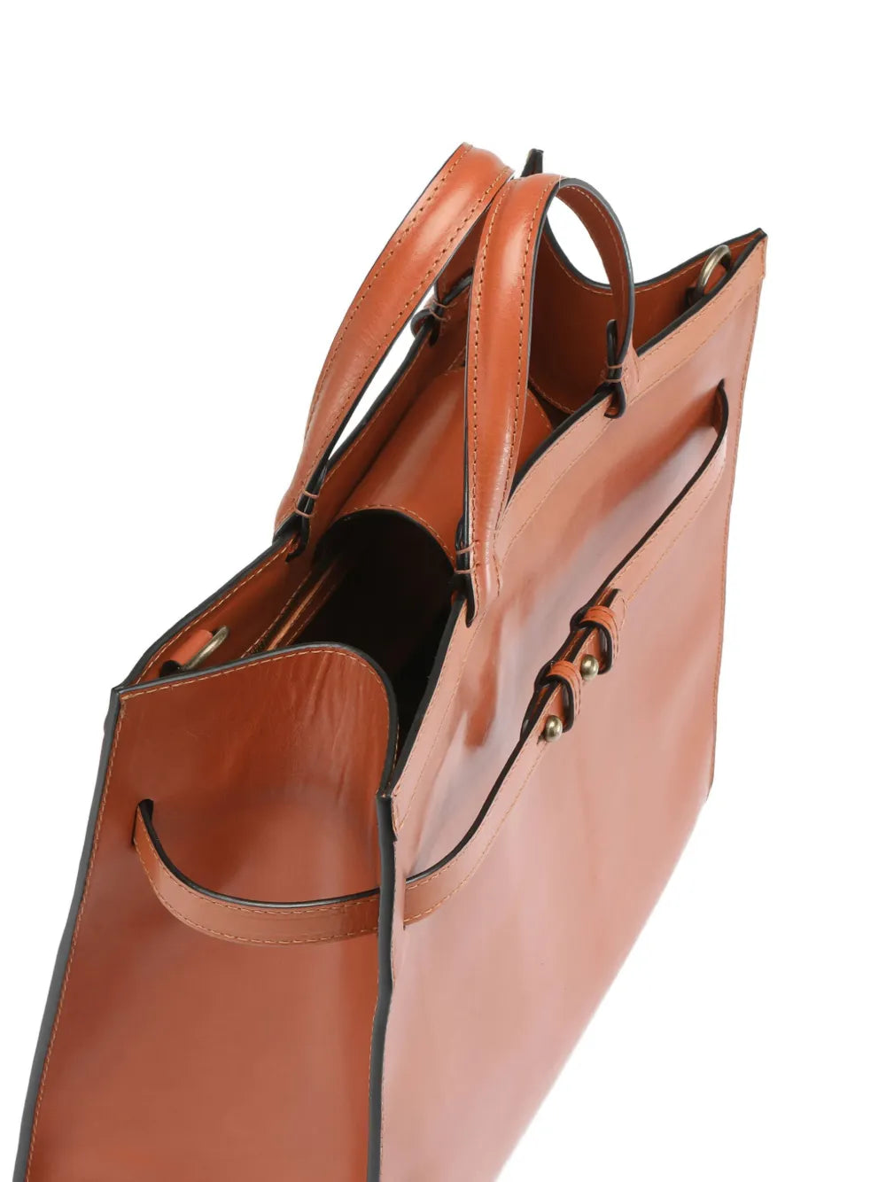 New SeasonOfficine Creativeleather belt-buckle shoulder bag