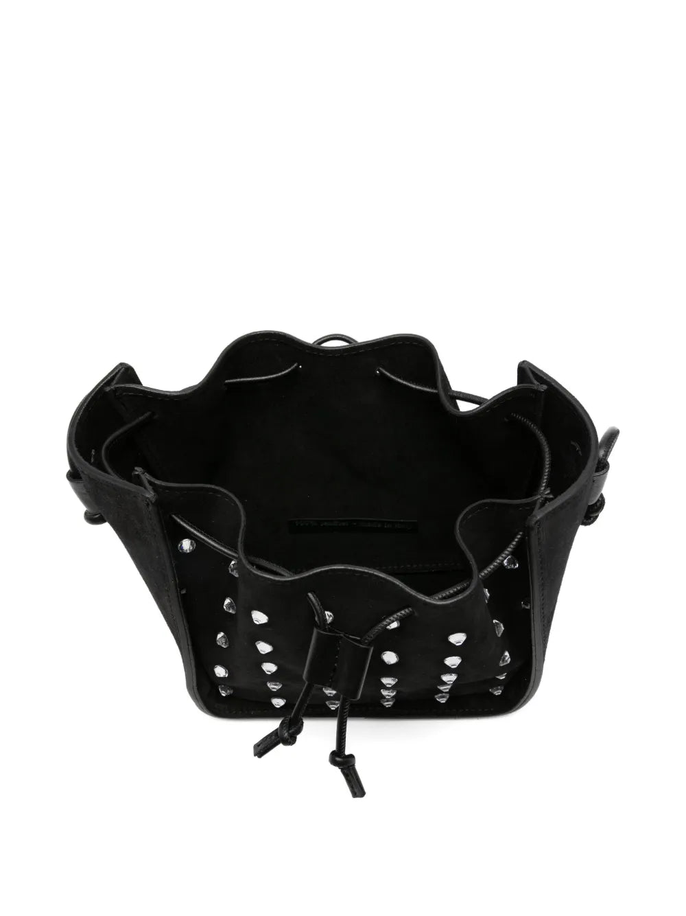 Forte ForteMy Pepita crystal-embellished bucket bag floriamart.shop