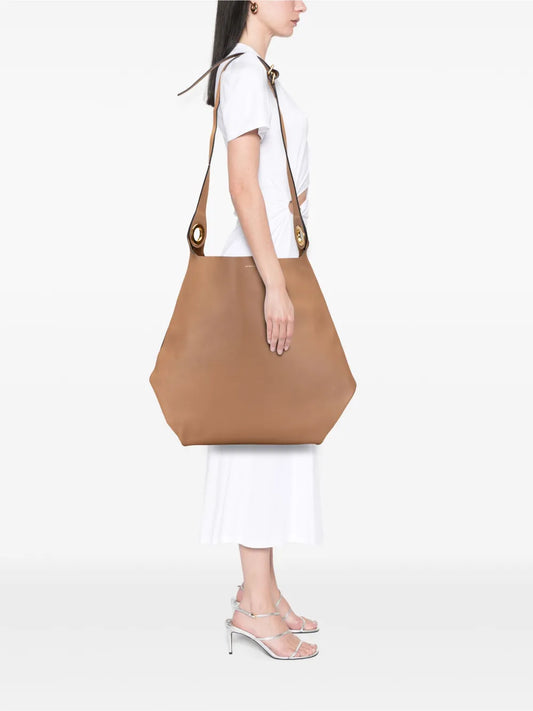 Pre-OwnedBurberry Pre-Owned2000-2017 Bicolor Calfskin Grommet Hobo satchel