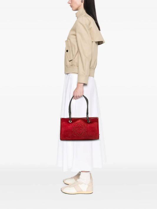 Pre-OwnedLoewe Pre-Owned2005 Anagram Suede shoulder bag floriamart.shop