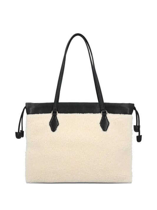 Jimmy Choodrawstring-fastening shearling tote bag