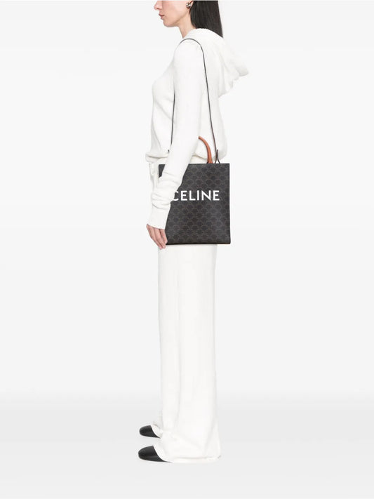 Pre-OwnedCeline Pre-Owned2022 Small Triomphe Coated Canvas Vertical Cabas Tote satchel