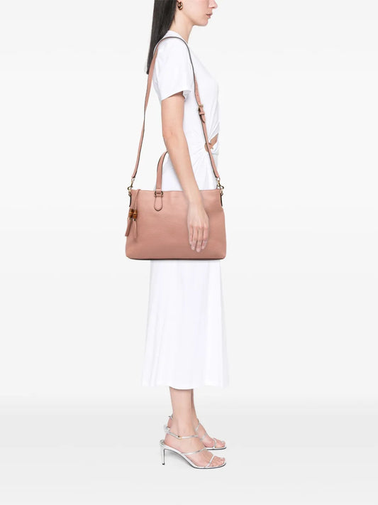Pre-OwnedGucci Pre-Owned2016-2025 Leather Bamboo Tassel satchel