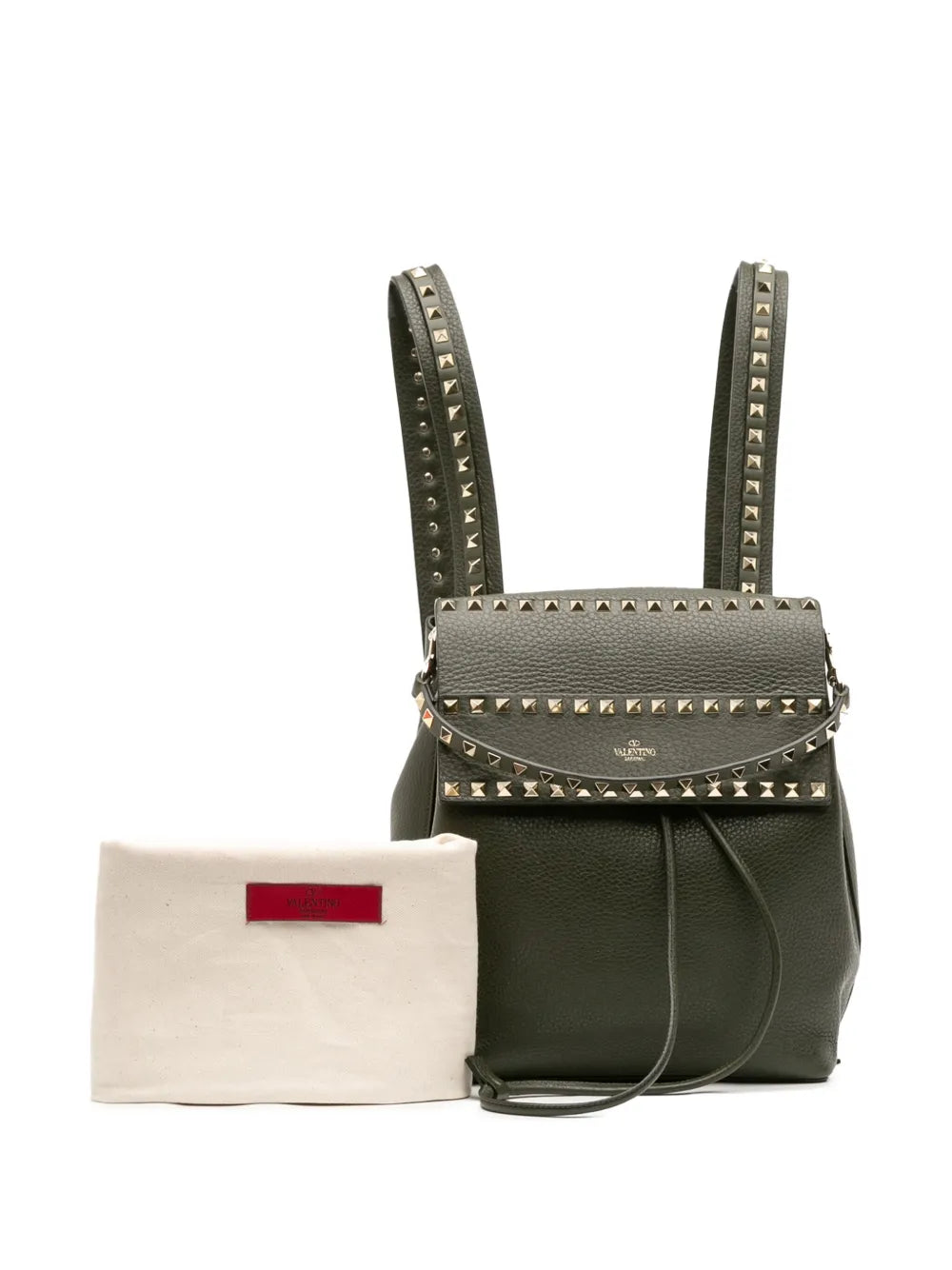 Pre-OwnedValentino Garavani Pre-Owned2018-2025 Grained Calfskin Rockstud Flap backpack