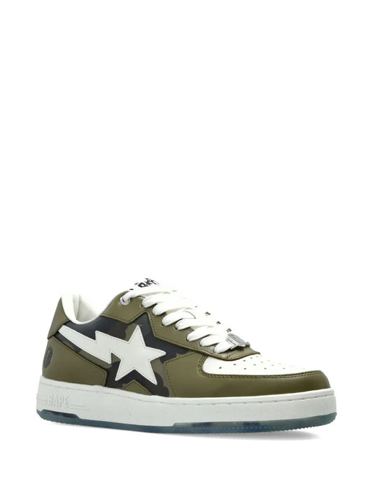 A Bathing Ape?Star-Patch Leather Sneakers Floriamart