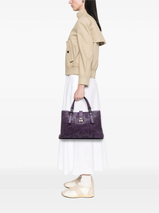 Pre-OwnedBottega Veneta Pre-Owned2012-2025 Medium Nappa Intrecciato Stitched Roma tote bag