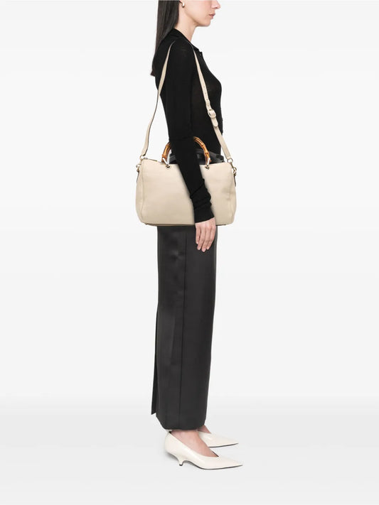 Pre-OwnedGucci Pre-Owned2016-2025 Medium Calfskin Bamboo Shopper Boston Bag satchel floriamart.shop