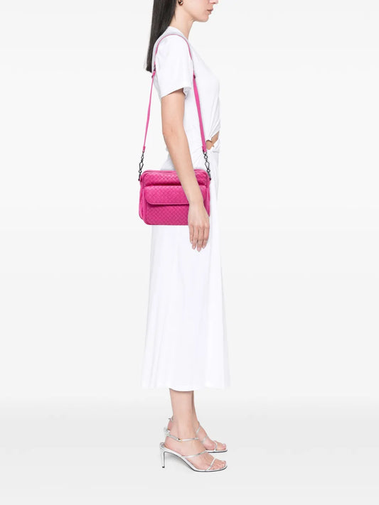 Pre-OwnedBottega Veneta Pre-Owned2012-2025 Nappa Intrecciato Front Pocket Messenger Bag crossbody bag