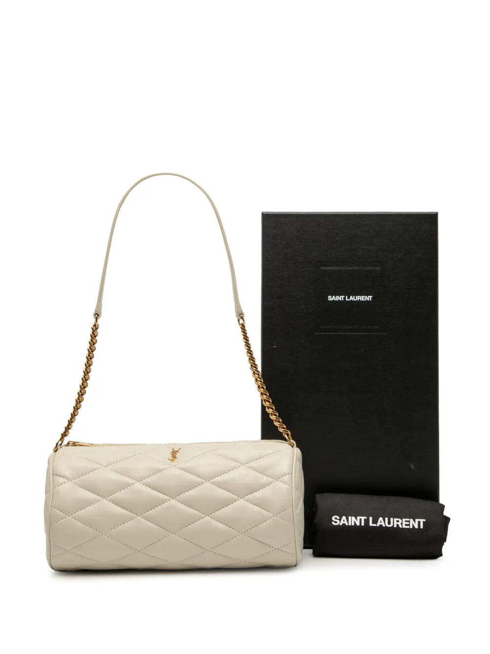 Pre-OwnedSaint Laurent Pre-Owned2022 Small Quilted Lambskin Sade Tube Bag shoulder bag