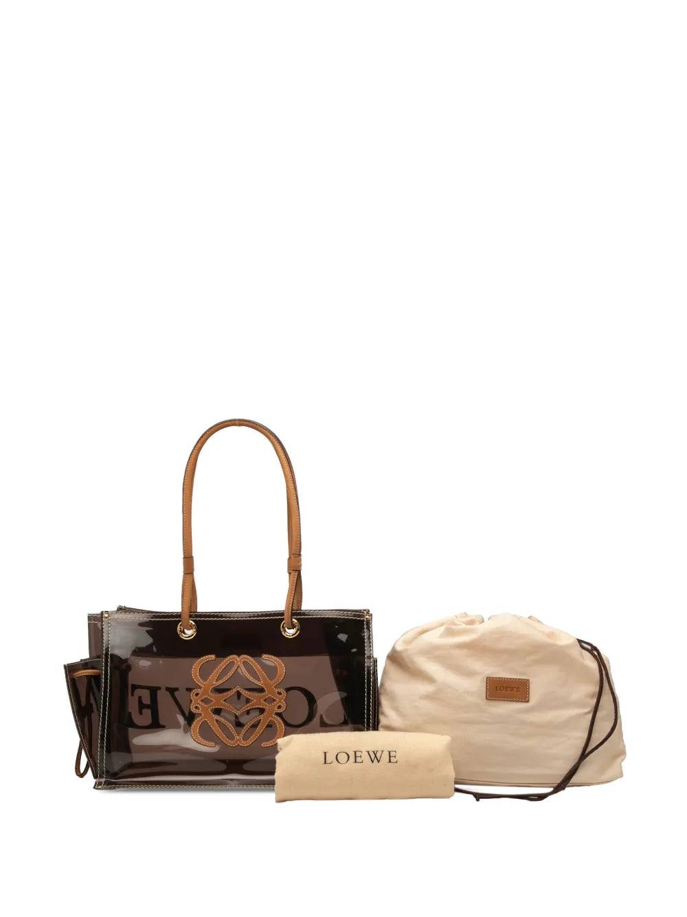 Pre-OwnedLoewe Pre-Owned2000-2020 PVC and Leather Anagram tote bag