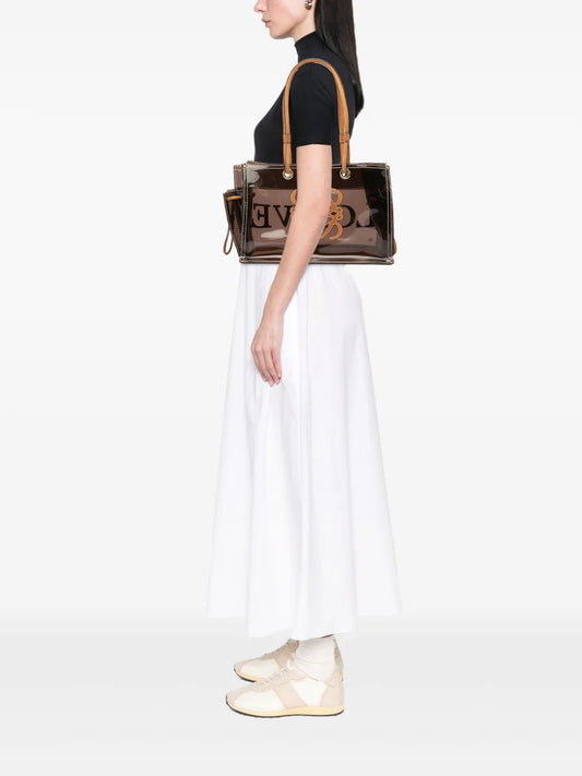 Pre-OwnedLoewe Pre-Owned2000-2020 PVC and Leather Anagram tote bag