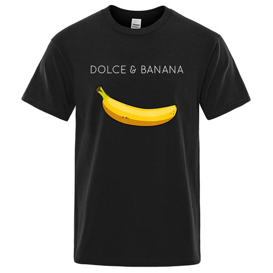Dolce Banana Fashion Print Men T-shirts floriamart