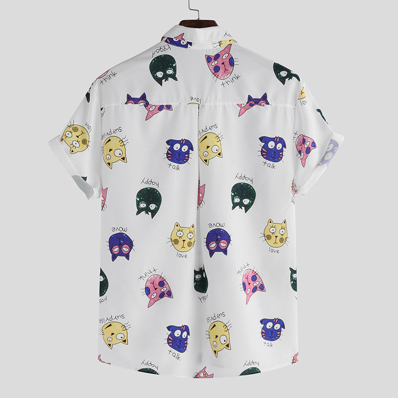 Slim Tops men shirts Printed floriamart