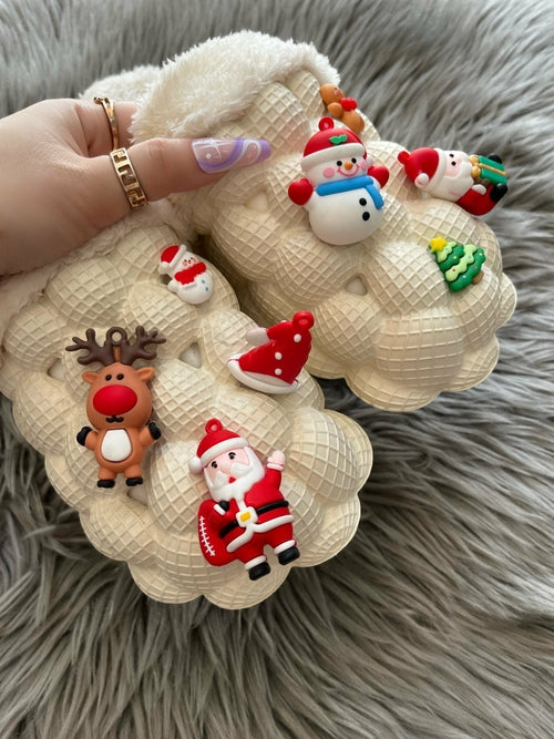 Funny DIY Bubble Slippers Furry House Slides for Chirstmas floriamart.shop