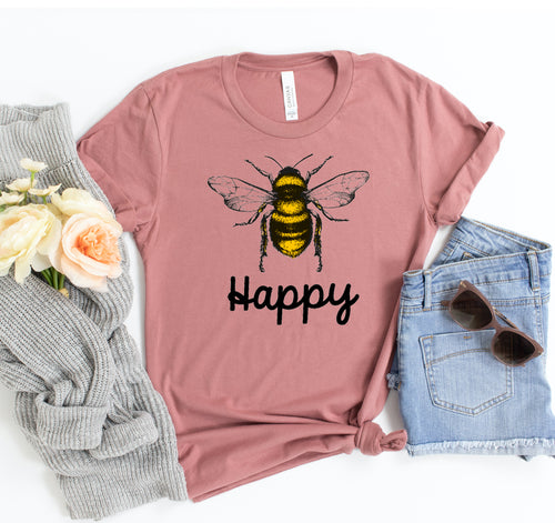 Bee Happy T-shirt floriamart.shop