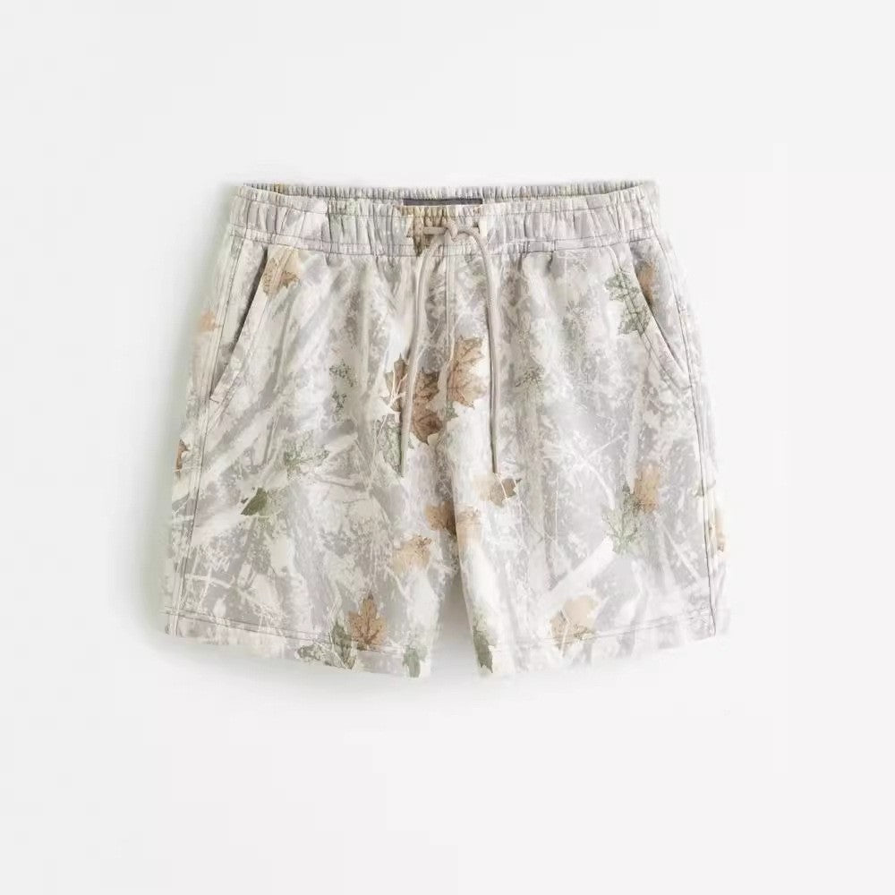 Leaf Pattern Shorts Sports Men Floriamart
