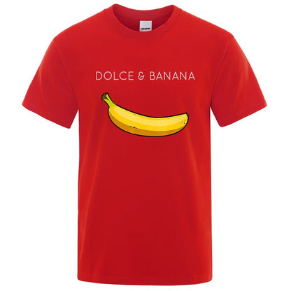 Dolce Banana Fashion Print Men T-shirts floriamart