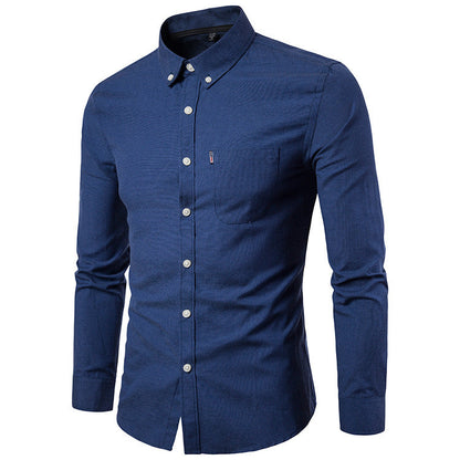 Men S Shirts Korean Men Slim Long Sleeve Dress Shirt floriamart