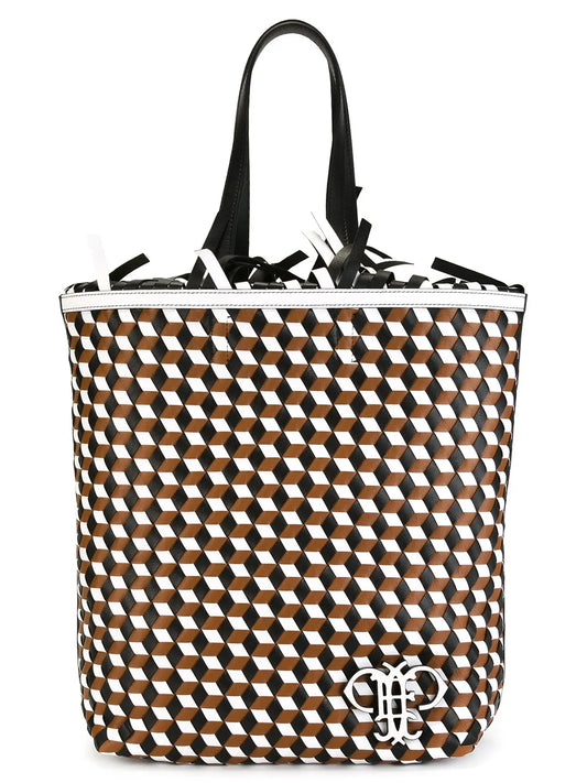 PUCCIgeometric pattern frilled shoulder bag