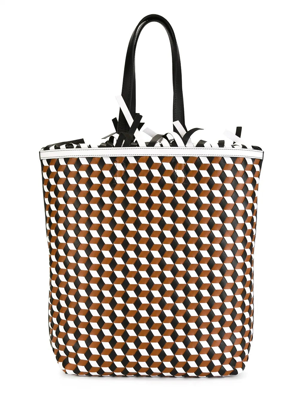 PUCCIgeometric pattern frilled shoulder bag
