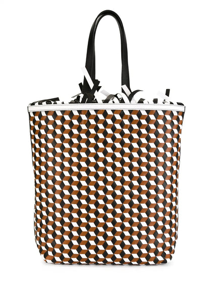 PUCCIgeometric pattern frilled shoulder bag