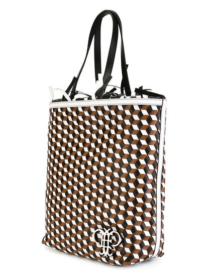 PUCCIgeometric pattern frilled shoulder bag