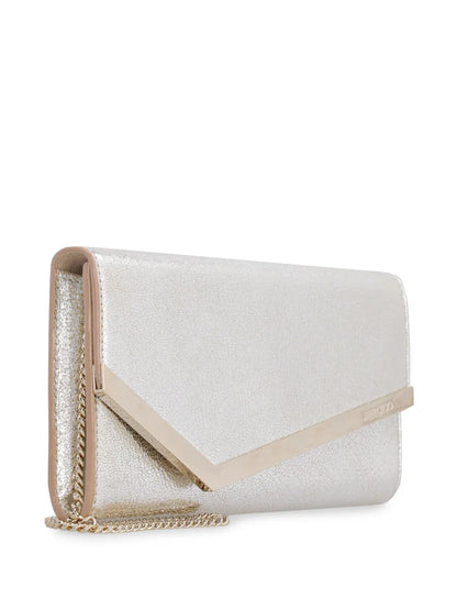 Jimmy ChooEmmie leather clutch bag
