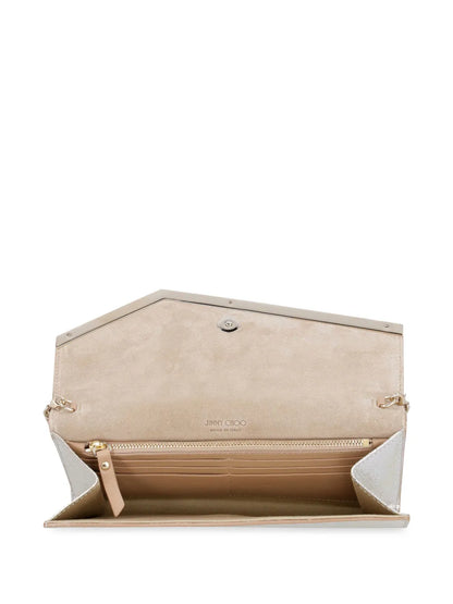 Jimmy ChooEmmie leather clutch bag