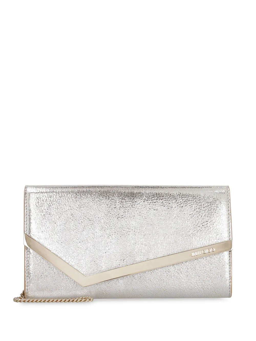 Jimmy ChooEmmie leather clutch bag