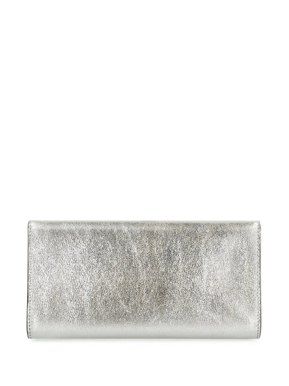 Jimmy ChooEmmie leather clutch bag